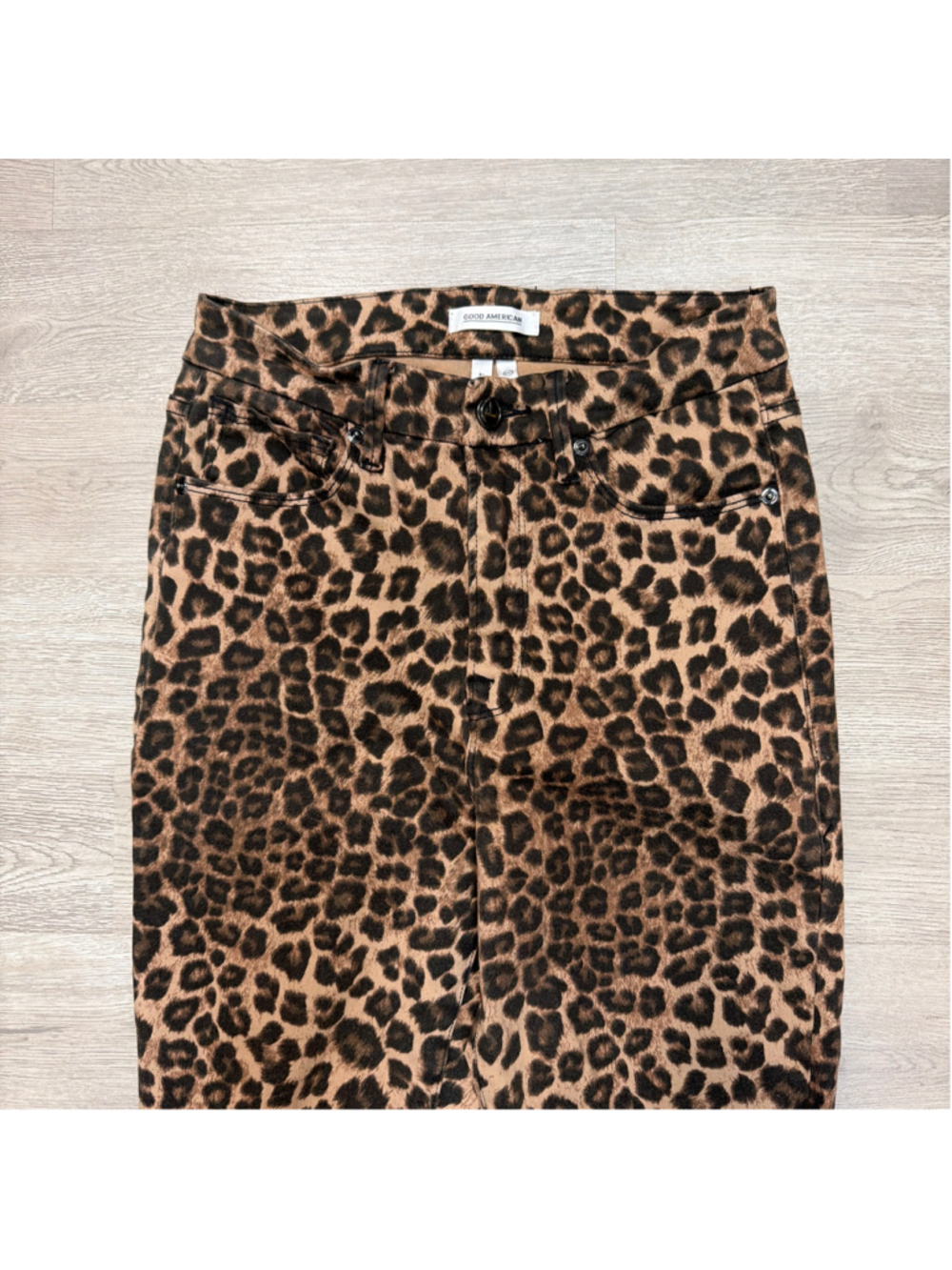 NWOT Good American Leopard Print Good Waist Skinny Jeans Sz 4! - Picture 2 of 9